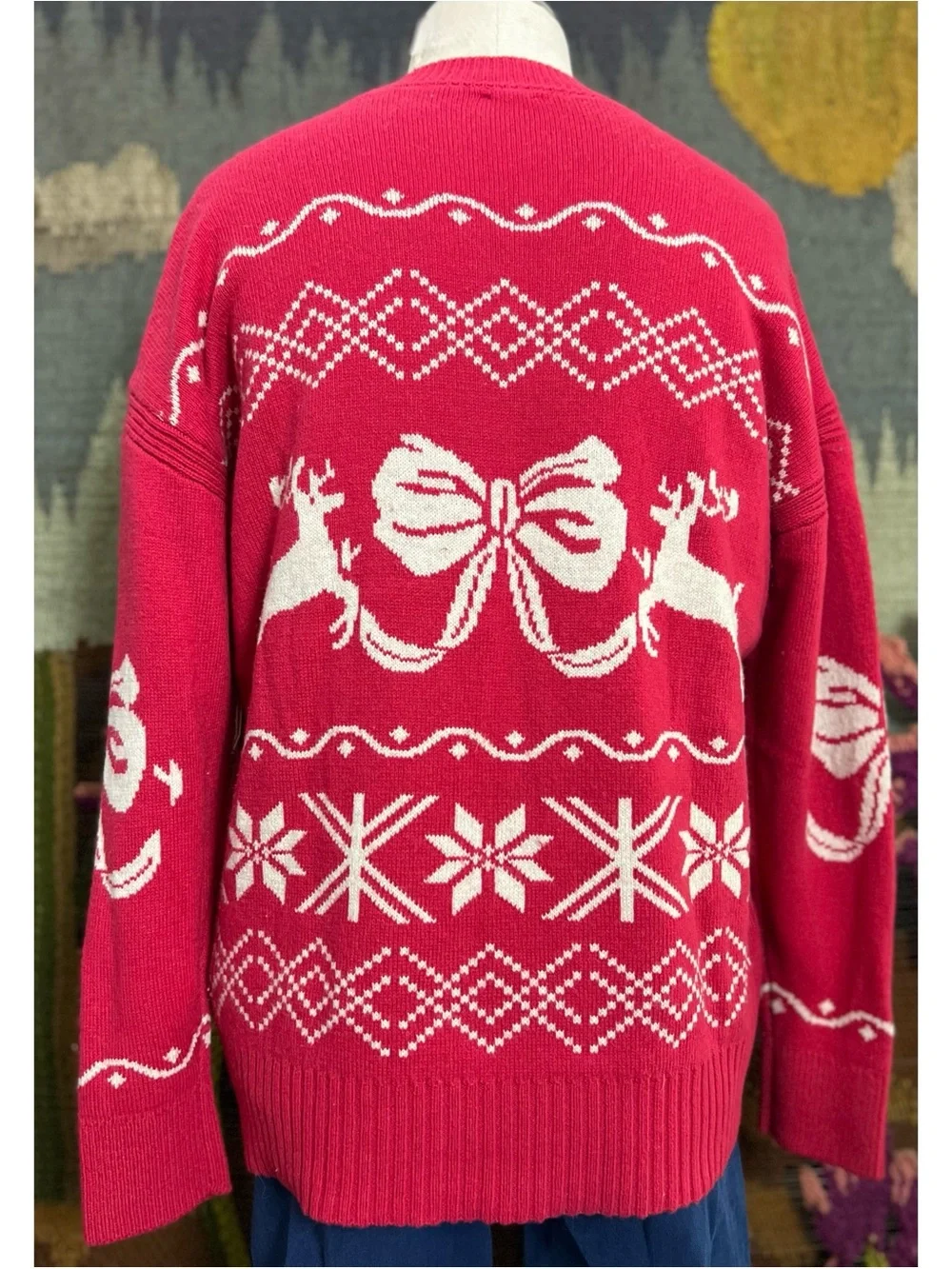 Anthropologie Oversized Reindeer Sweater XXS